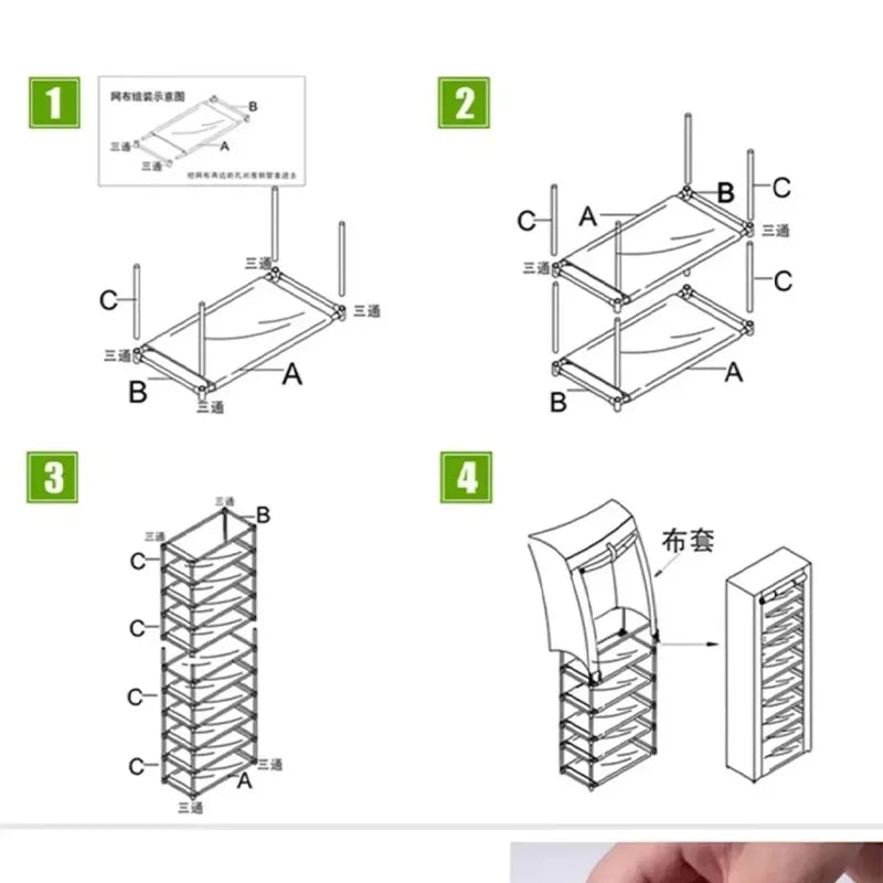 Multi-Tier Space-Saving Shoe Rack – Dustproof & Economical Cabinet for Dormitory or Home Entryway Storage