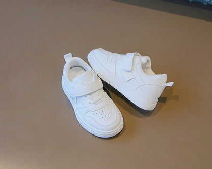 Baby & Kids Spring Autumn White Sneakers — Soft Sole Anti-Slip Casual Sport Shoes for Toddlers