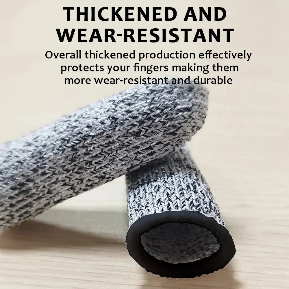 10Pcs Anti-Cut Finger Covers - Level 5 High-Strength Safety, Flexible Fingertip Protectors, Kitchen Tool for Enhanced Finger Protection