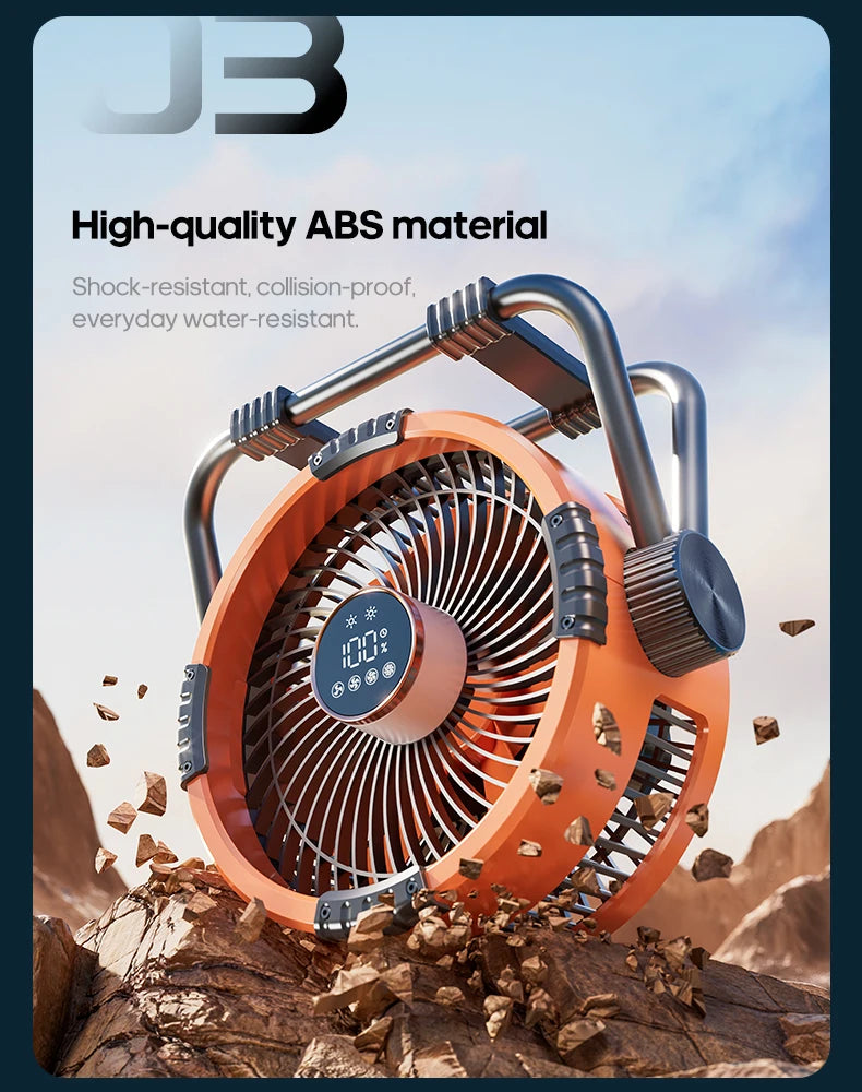 New 6-in-1 Multifunctional Desktop & Camping Fan — 20000mAh Outdoor Air Circulator with 4-Speed Wireless Tent & Ceiling Fan