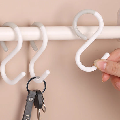 S-Shaped Multi-Purpose Hooks — Flexible Hanging Storage for Wardrobe & Kitchen Accessories