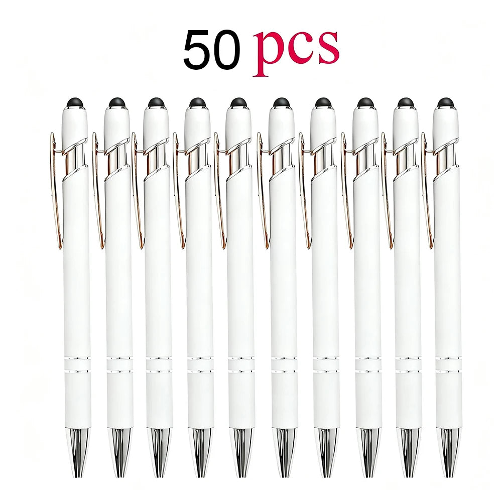 Customized Ballpoint Pen with Stylus - Personalized Metal Name & Logo Pen for Business, Graduation & Gifts