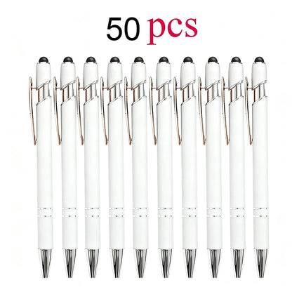 Customized Ballpoint Pen with Stylus - Personalized Metal Name & Logo Pen for Business, Graduation & Gifts