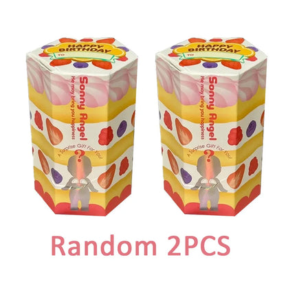 Smiski Hippers Sonny Angel Party Cake Series – Decorative Mini Animal Figures Doll, Blind Box Toy, Fans Gift Collection