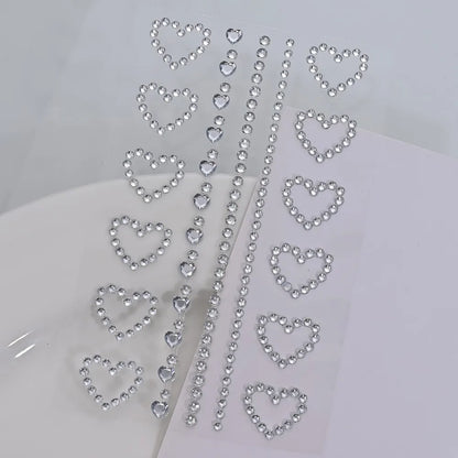 3D Holographic Teardrop Rhinestone Stickers - Self-Adhesive Crystal Diamond Face, Eye & Hair Decoration Tattoos