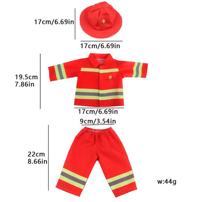 Doll Clothing Set – Firefighter, Student, Graduation, Artist & Athlete Outfits for 18-Inch American & 43cm Baby Newborn OG Girl Dolls
