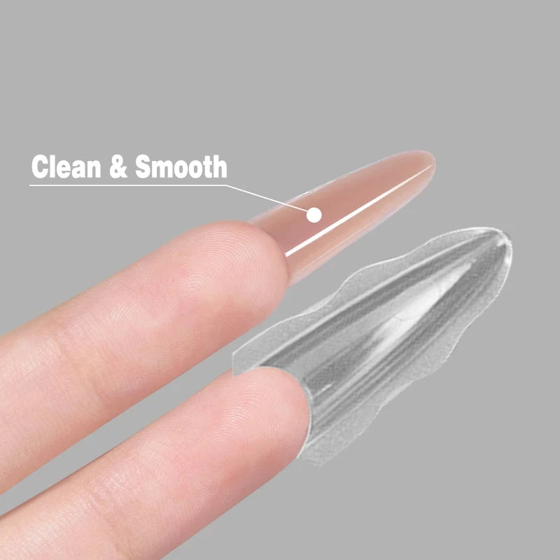 180pcs Sandwich Dual Nail Forms – 15 Sizes Coffin & Almond Nail Extension Molds for Manicure, Top & Bottom Forms