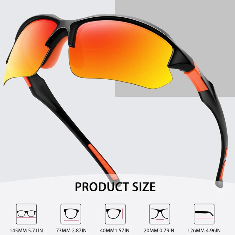 2024 Sports Polarized Sunglasses for Men – UV400 Cycling, Running & Fishing Sun Glasses, Lightweight Outdoor Goggles