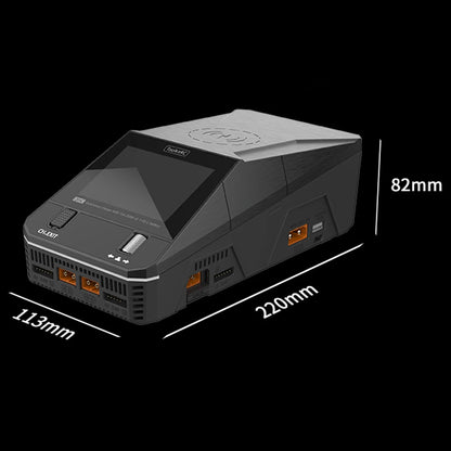 ToolkitRC Q6AC Charger — AC 400W/DC 1000W 4CH with USB A/Type-C, LiPo 1-6S, NiMH 1-16S, PB 1-10S, IPS Display