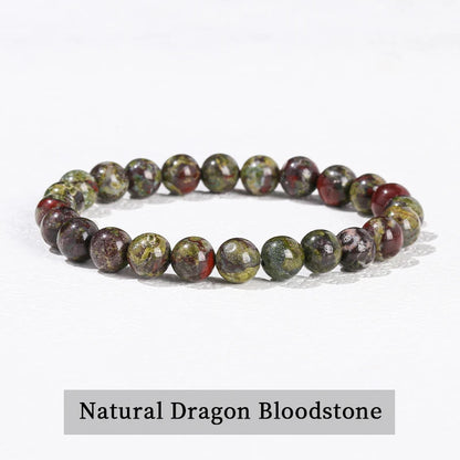 Natural Stone Beaded Bracelet - Obsidian, Fluorite & Quartz Healing Stretch Jewelry for Men & Women