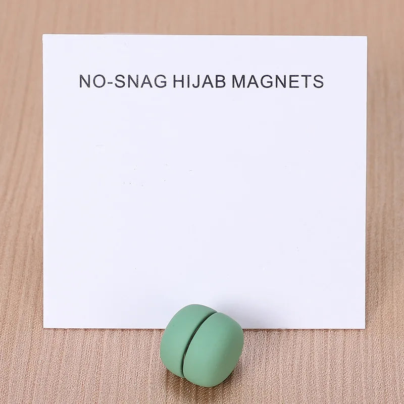 WLP Magnetic Hijab Clips - Solid Color Round Strong Magnet Pins for Silk Scarves Shawls Turban Accessories