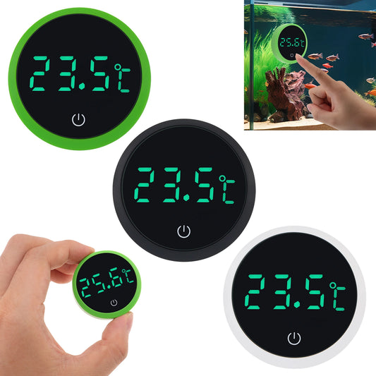 Cordless Digital Aquarium Thermometer – LED Display Fish Tank Temperature Gauge & Control