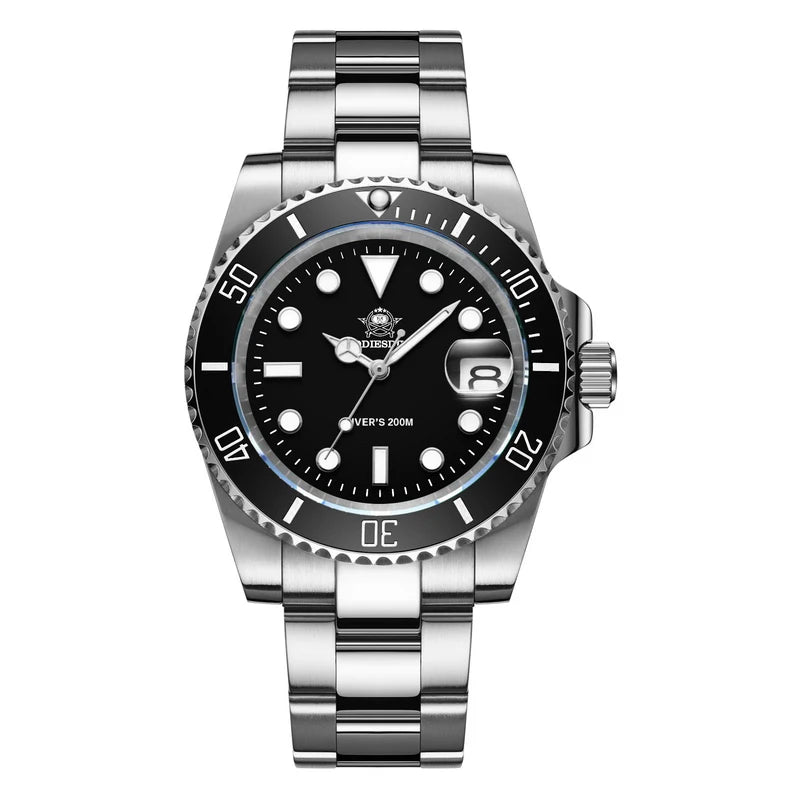 ADDIESDIVE Men's Stainless Steel Quartz Watch — Waterproof Business & Outdoor Sports Timepiece