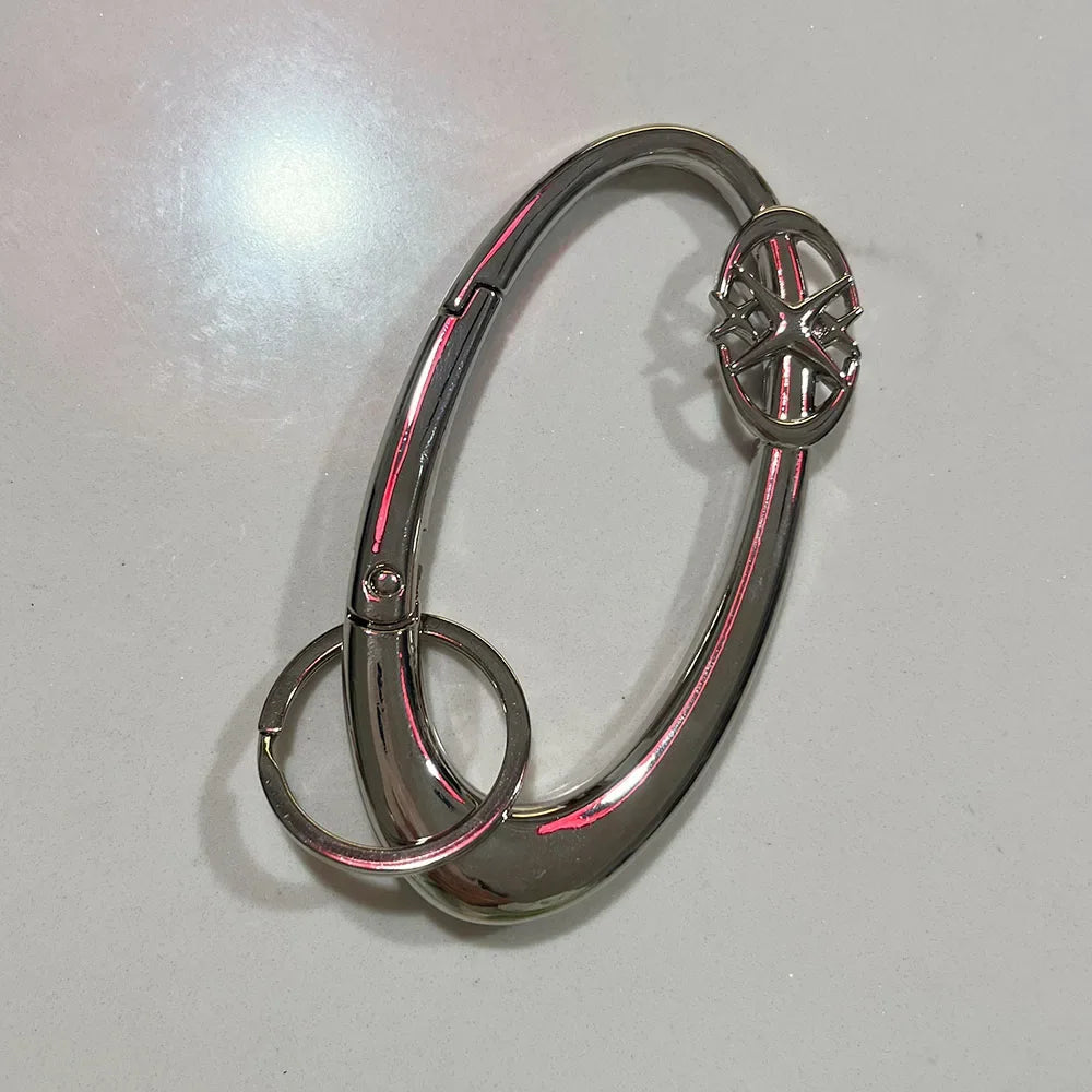 Zinc Alloy Mountaineering Carabiner Keychain – Multifunctional Belt Buckle Blackout