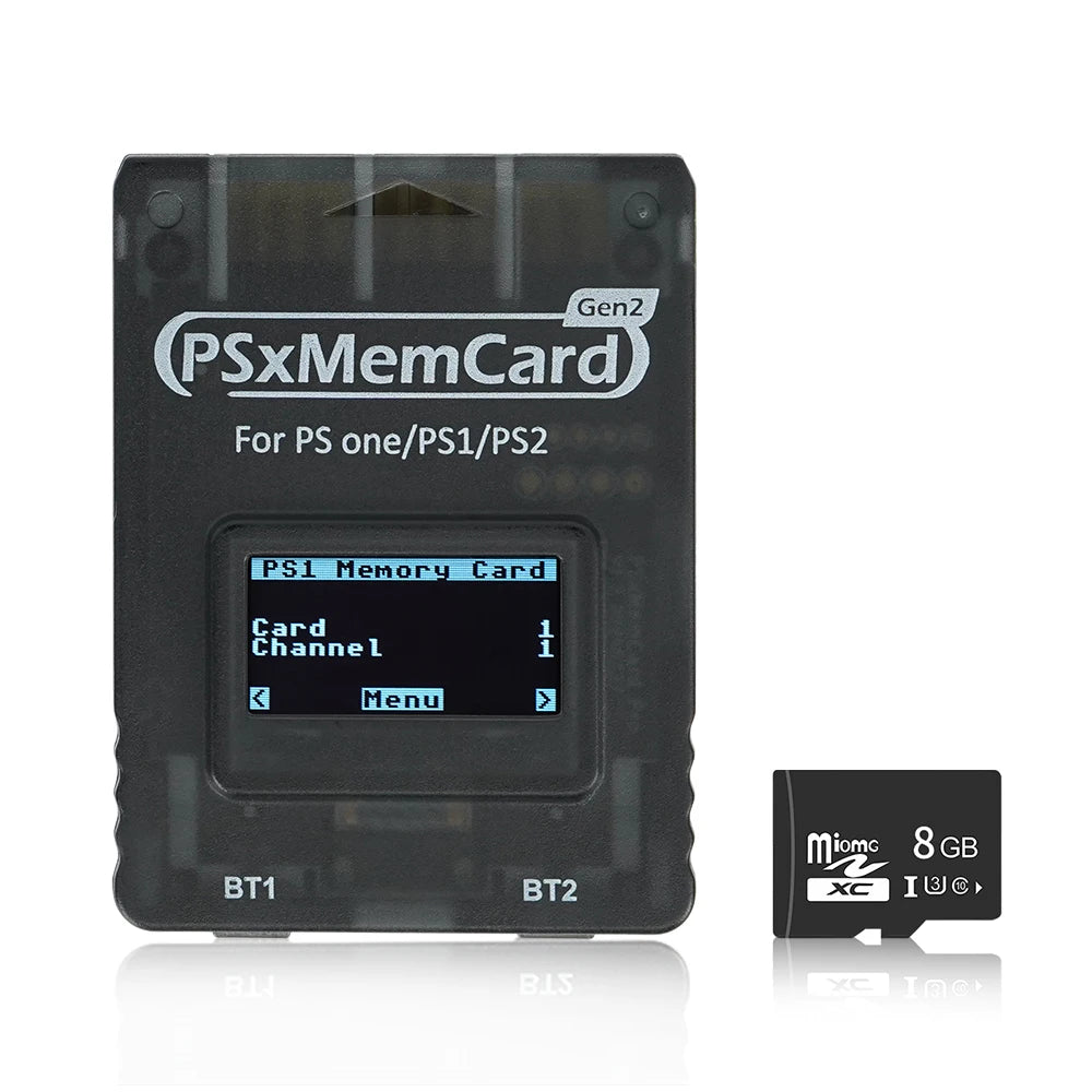 BitFunx PSxMemCard Gen2 SD2PSX – Memory Card Adapter for PS1/PS2 with SD Card Reader for Game Saves
