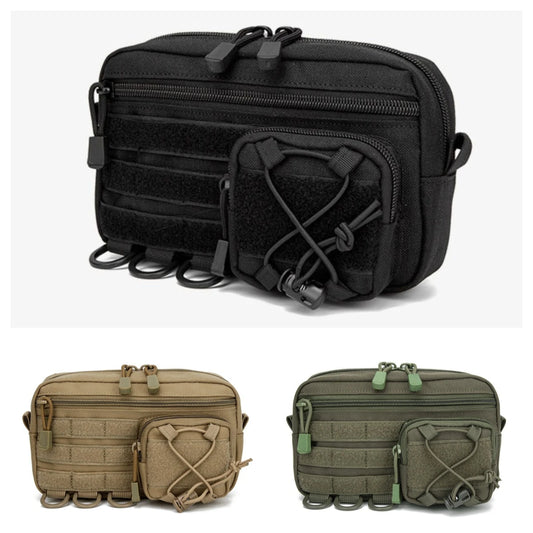 1000D EDC Molle Organizer Pouch – Horizontal Utility Tool Bag, Outdoor Waist Pack for EMT, Hunting & Fanny Pack Use
