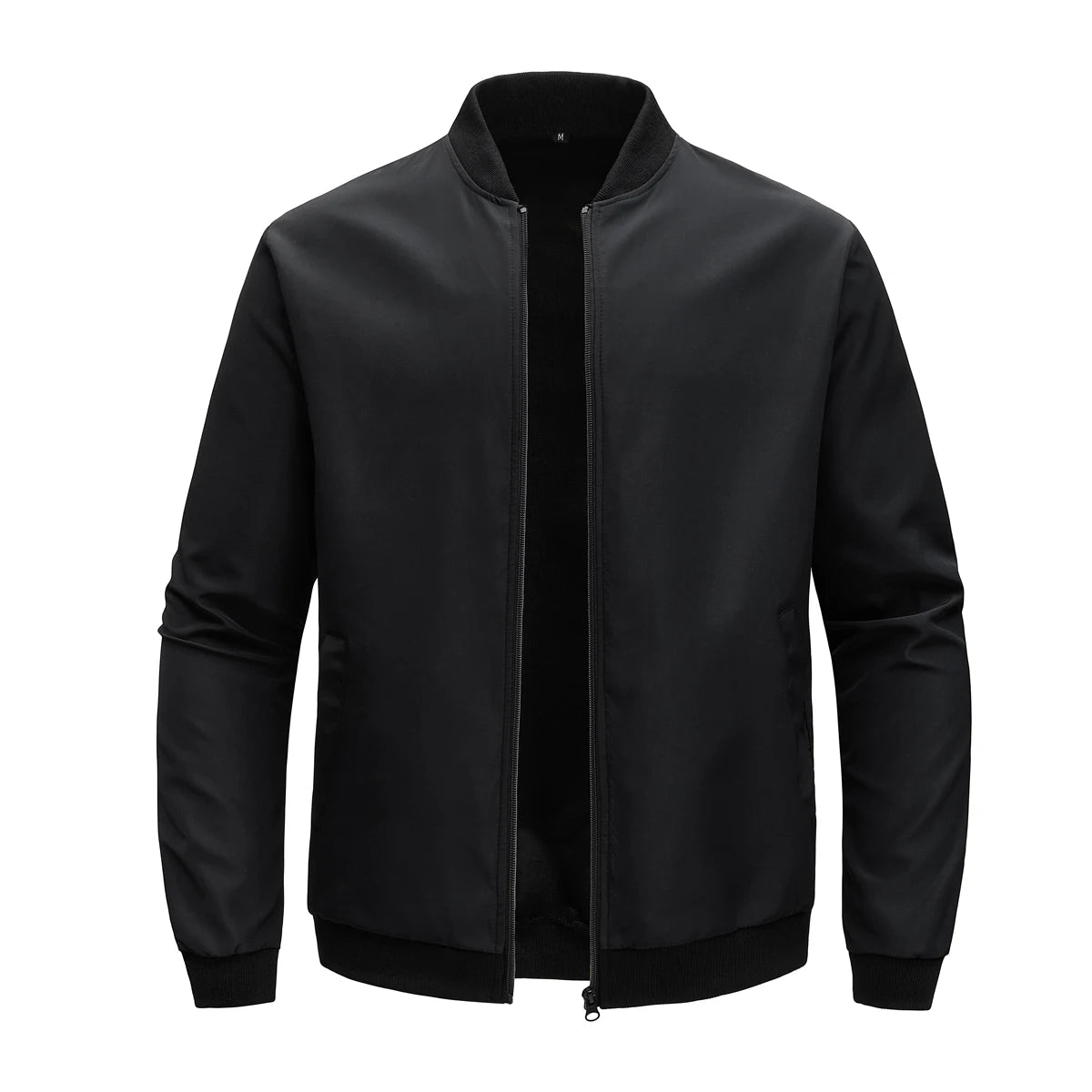 2024 Men's Spring Autumn Jacket – Short Loose Baseball Collar, Solid Color, Business Casual Thin Coat