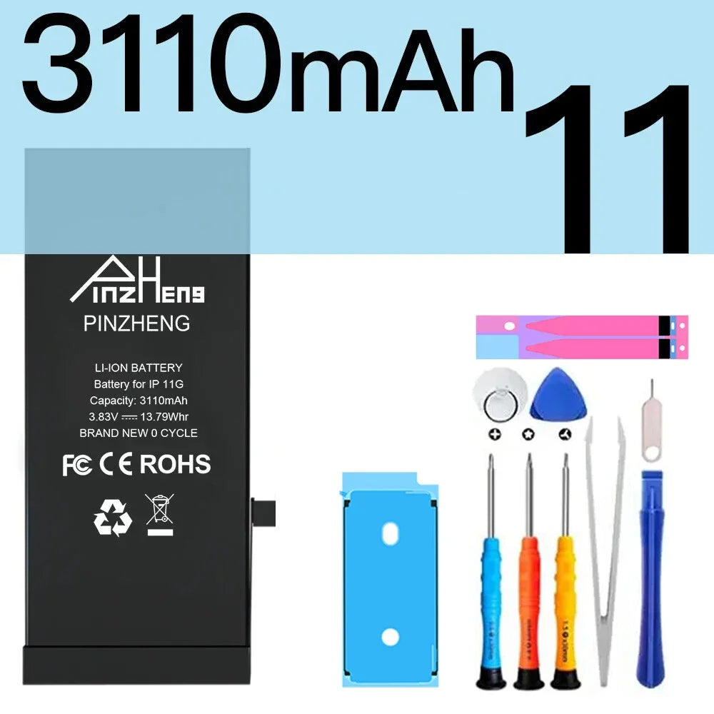 PINZHENG High Capacity Replacement Battery for iPhone X, XR, XS, 11, 12 & 13 Mini, Pro & Pro Max