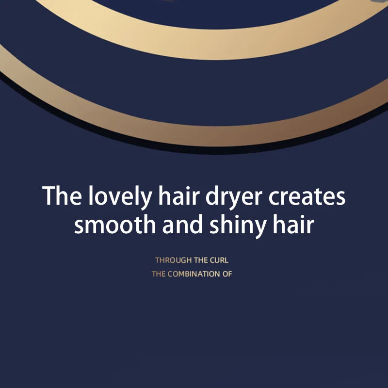 Anion Professional Hair Dryer — High-Speed Electric Turbine with Fast Drying & Thermostat
