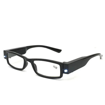 2021 LED Light Reading Glasses – Full Frame Fashion Eyewear for Men & Women, +1.0 to +4.0 Diopters
