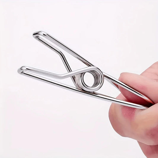 20PCS Stainless Steel Clothes Pins - Durable Metal Utility Clips for Laundry & Home