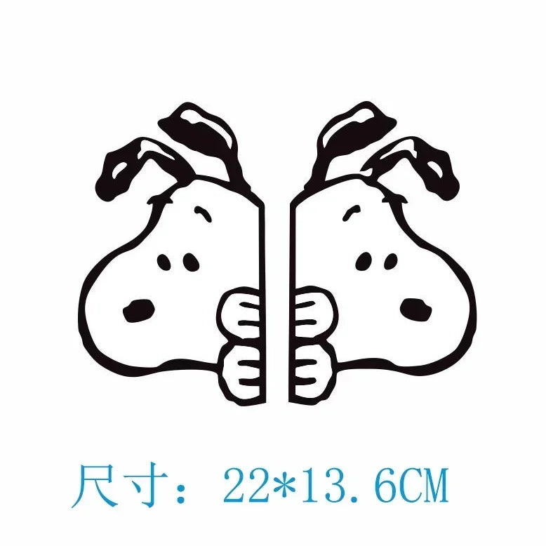 Snoopy Car Sticker – Reflective Decorative Sticker for Body, Side, Window & Rear Windshield, Scratch Protection & Warning