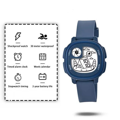 Children’s Digital Sports Watch - Waterproof Electronic Wristwatch with Alarm & Timer for Boys and Girls