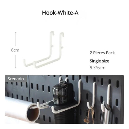 DIY Pegboard Hanging Shelf & Hooks – Wall Organizer for Garage, Kitchen & Room, No-Drill Storage Solution