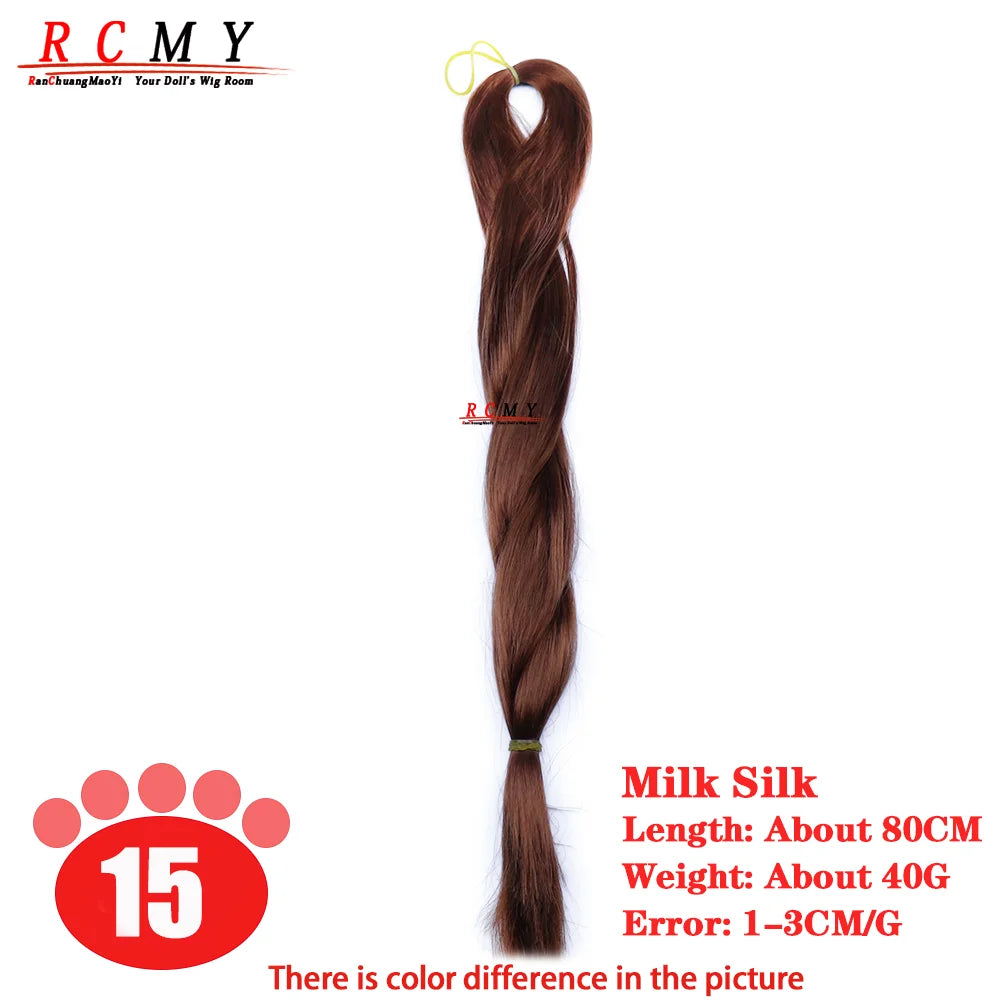 BJD/SD Reborn Doll Wig - Wine Red Milk Silk Rooting Hair Transplant Doll Hair Accessory