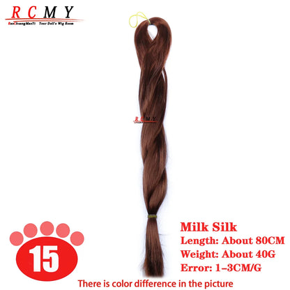 BJD/SD Reborn Doll Wig - Wine Red Milk Silk Rooting Hair Transplant Doll Hair Accessory