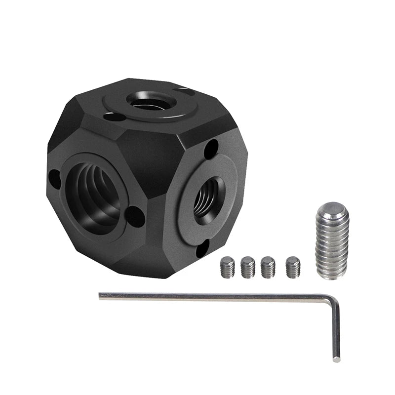 Universal Tripod Mount Adapter - Magic Arm Cubic Mount for Flash Vlog Video Light Microphone Extension Accessories