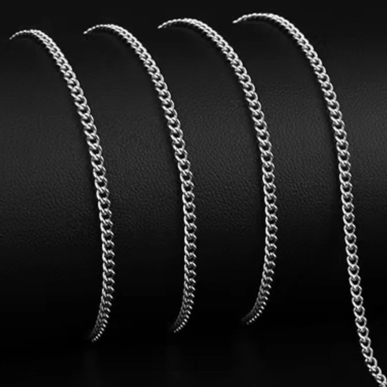 3mm Men’s Cuban Chain Necklace – Simple Stainless Steel Titanium Jewelry Gift