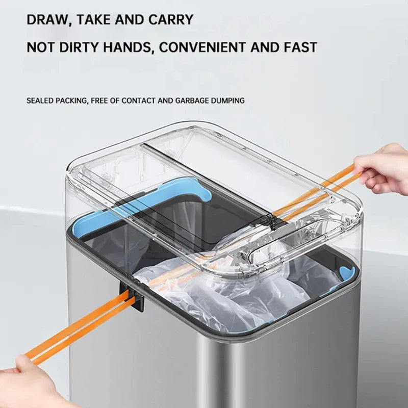 Smart Stainless Steel Trash Can – 15-20L Automatic Sensor Wastebin for Kitchen & Food Waste Disposal