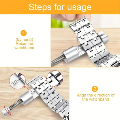 Watch Repair Tool Kit – Link Band Pin Remover & Adjuster for Professional Watchmaking
