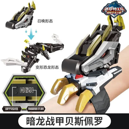 Genuine Mini Secret Service Watch Toy – Boy's Mecha Deformation Robot & Super Dinosaur Power