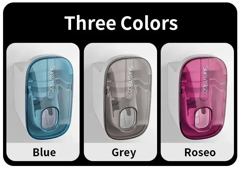 Automatic Toothpaste Dispenser & Toothbrush Holder – Wall-Mount Bathroom Accessories, Lazy Toothpaste Squeezer