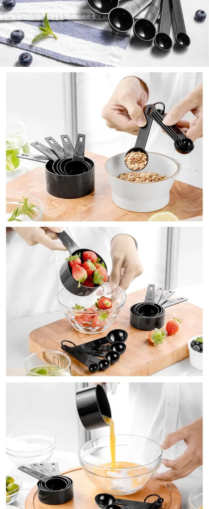 10pcs Measuring Spoons & Cups Set — Multipurpose Kitchen Baking & Cooking Tools