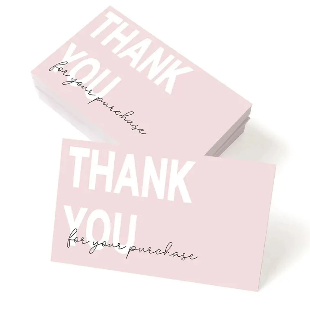 50pcs Thank You Cards - Small Business Packaging Inserts, Customer Appreciation Notes, and Wedding Party Supplies