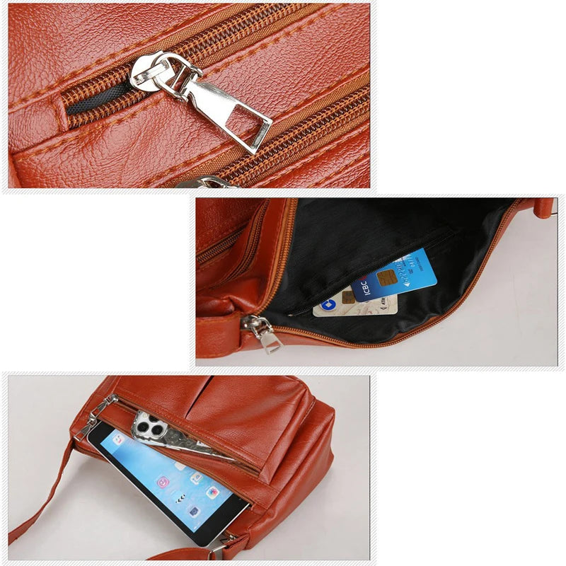 Women’s Korean Shoulder Bag - Luxury Style Soft Leather Versatile Crossbody Handbag