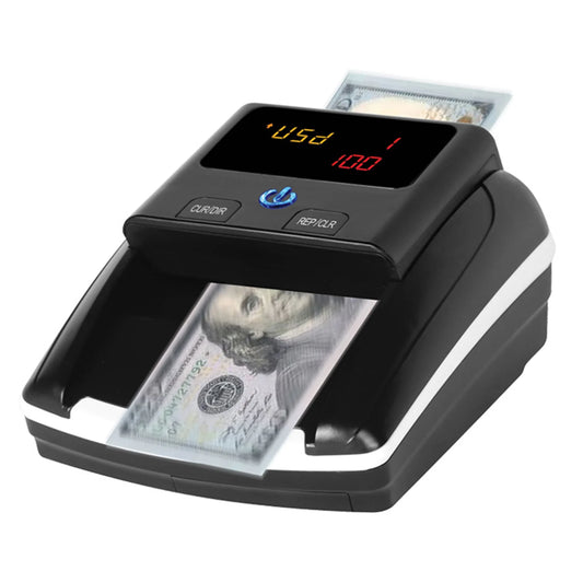 Automatic Money Counter & Counterfeit Bill Detector – UV, MG, IR Detection for EURO & US Dollar, Paper Size & Thickness Detection
