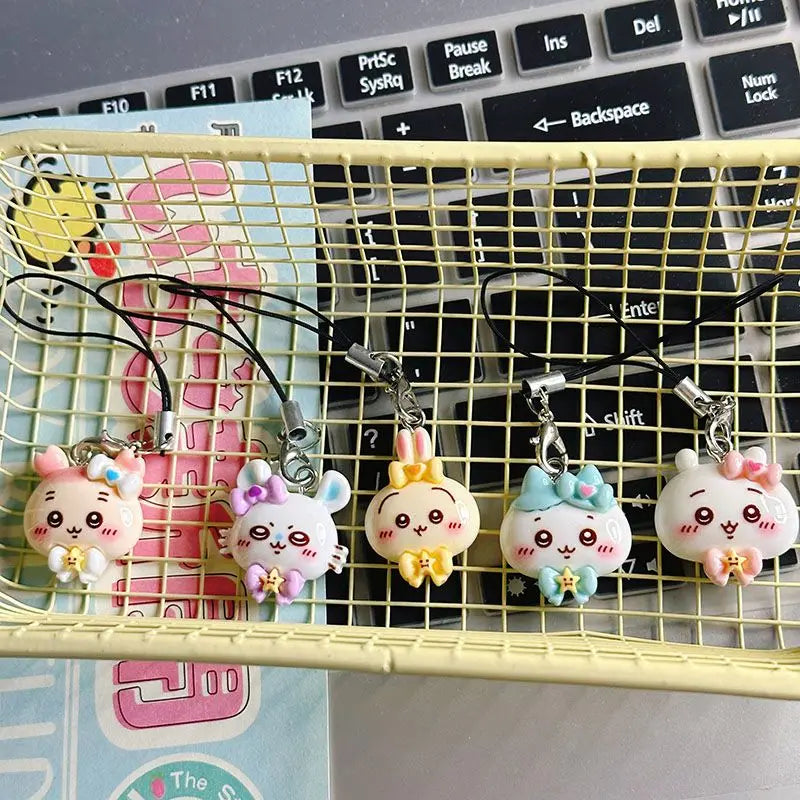 New Kawaii Chiikawa Hachiware USAGI Pendant – Cute Anime Cartoon Keychain & Bag Charm, Gift for Students and Friends