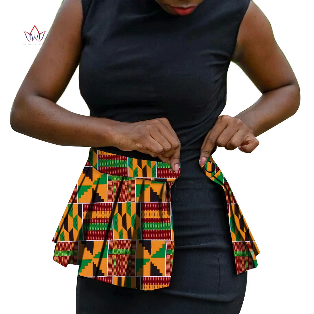 African Print Waist Corset Belt - Handmade Ankara Overlay Tie Belt for Women, Stylish Skirt & Dress Accessory