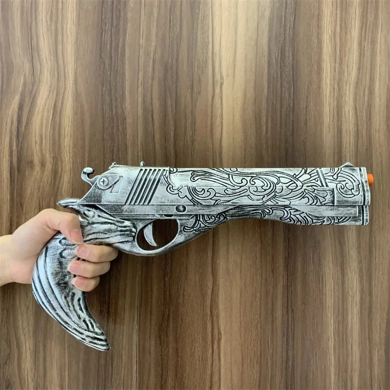 OW Gun Cosplay Meiling Zhou Frost Shock Prop – PU Rubber Weapon Model, Safe Halloween Costume Accessory