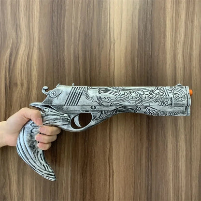OW Gun Cosplay Meiling Zhou Frost Shock Prop – PU Rubber Weapon Model, Safe Halloween Costume Accessory