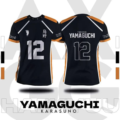 Haikyuu Anime Cosplay Jersey - Fukurodani and Hinata Short-Sleeve T-Shirt for Men and Children