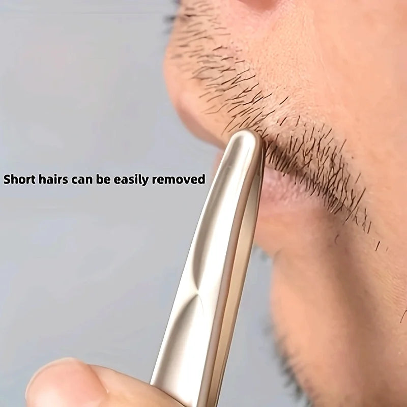 Premium Round Head Tweezers - Precision Eyebrow, Facial Hair & Beard Removal Tool