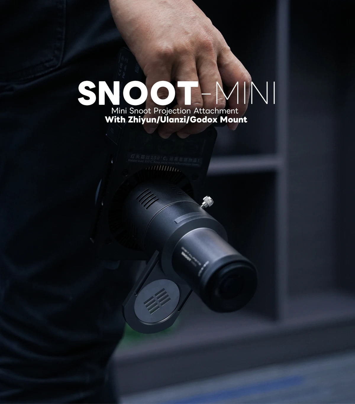 Mini Snoot Projection Attachment – Compatible with Zhiyun, Ulanzi, & Godox Mounts
