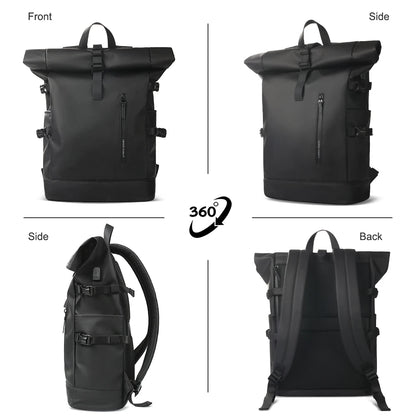 HK Expandable Travel Backpack for Men – Large Capacity Waterproof 15.6” Laptop Bag, Hiking Rucksack & Cycling Daypack with USB Port