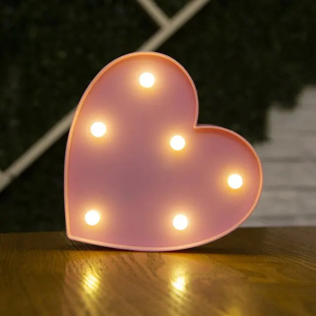 Luminous LED Number & Letter Lamp – Alphabet Decorative Night Light for Home, Wedding, Birthday & Party Decoration