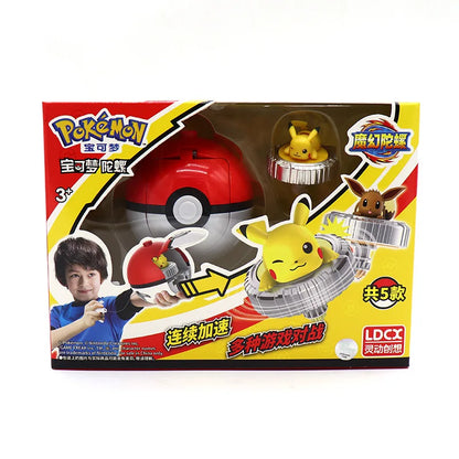 Pokémon Toy Belt Set — Poké Ball Battle Belt with Pikachu, Eevee, Charmander & Bulbasaur for Kids Gift